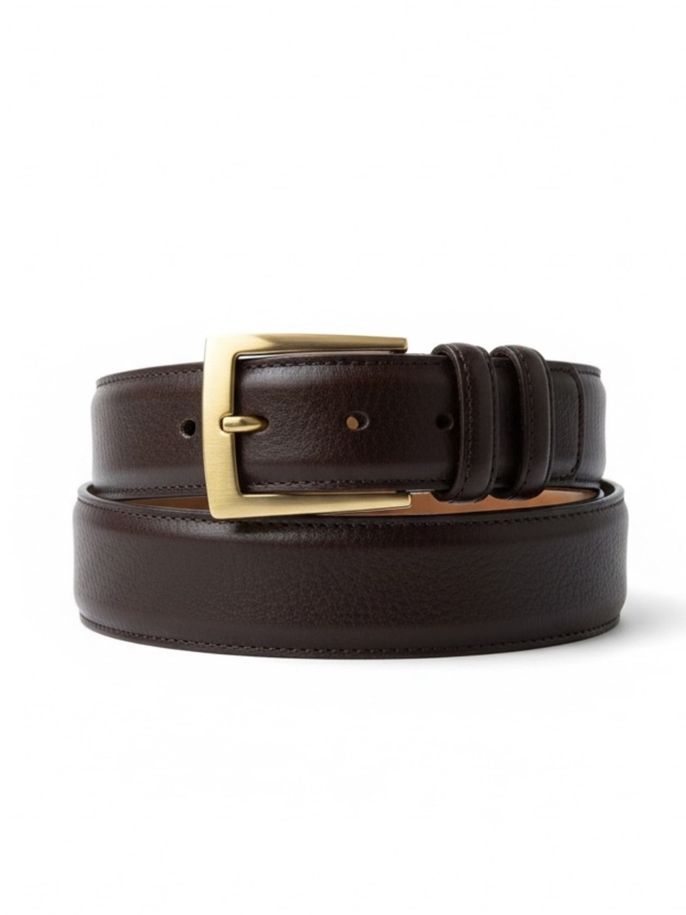 Trafalgar Men’s Belt Sz 42 BROWN Hand Made USA Soft Glove Leather Brass Buckle